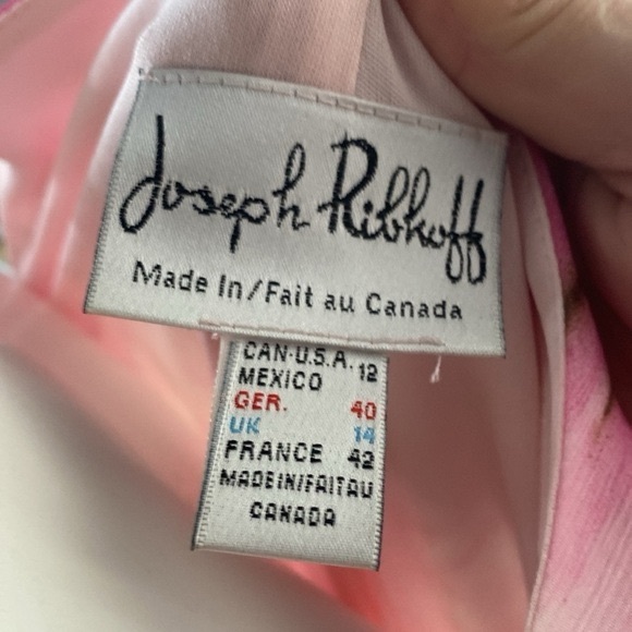 Elegant Pink and Brown Patterned Dress Sz 12 - Picture 8 of 9